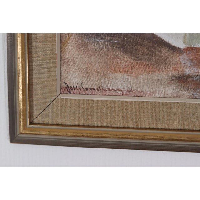 Josef Sandberg, Houses, 1960s, Oil on Panel, Framed For Sale - Image 12 of 14