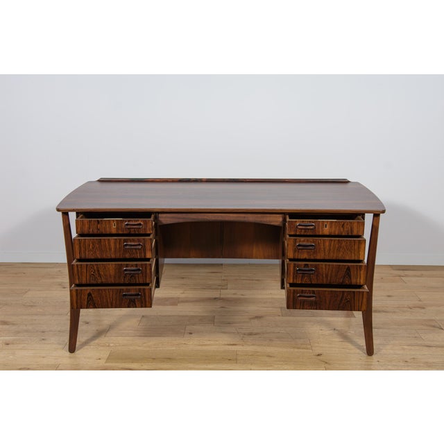 Mid-Century Modern Danish Rosewood Desk by Svend Åge Madsen for H.P. Hansen, Denmark, 1960s For Sale - Image 15 of 18