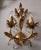 Hollywood Regency Hand-Forged Gold Leaf Gilded Floral 2-Light Wall Lamp with Crystals, 1950s For Sale - Image 14 of 18