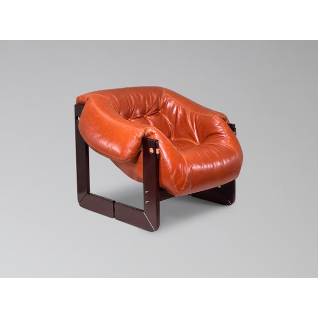 Mid-Century Modern Restored Percival Lafer Mp-97 Rosewood and Leather Lounge Chair For Sale - Image 3 of 14