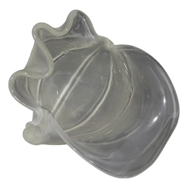 2007 Art Glass Shell Bowl Signed by Nikolas Weinstein For Sale