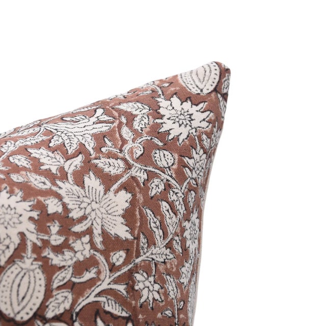 Fabdivine Indian Block Print Cushion Cover 20x20 Inch Duck Canvas-Manikarnika For Sale - Image 4 of 4