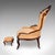 Wood Antique Colonel's Salon Chair & Stool, English, Parlour Seat, Early Victorian For Sale - Image 7 of 12