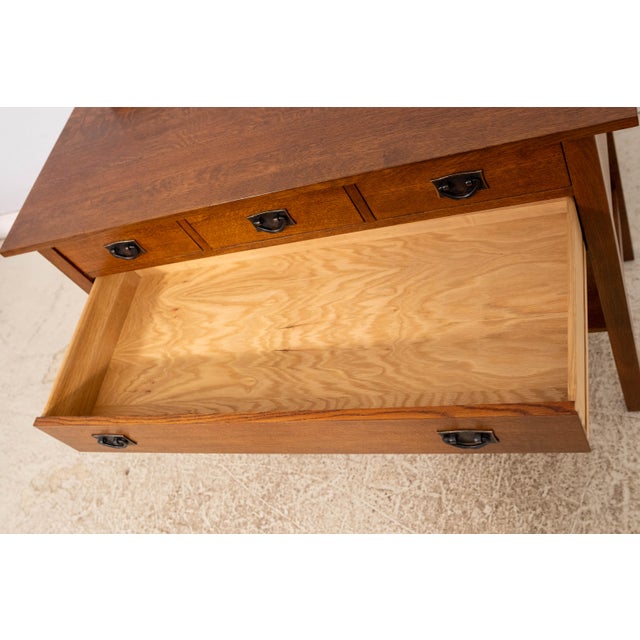 Wood Stickley Mission Oak Arts & Crafts 4 Drawer Server Buffet For Sale - Image 7 of 18