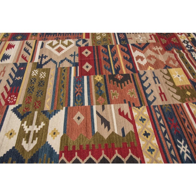 21st Century Modern Kilim Rug, 8'5" X 9'9" For Sale In New York - Image 6 of 9