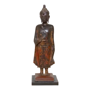 Carved Antique Painted Buddha