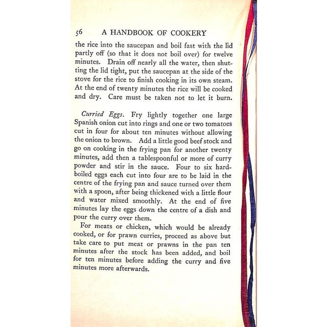 White "A Handbook of Cookery for a Small House" 1923 Conrad, Jessie For Sale - Image 8 of 8