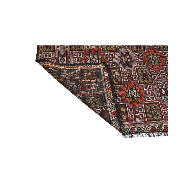 1960s Embroidered Vintage Kilim Rug - 5`7″ X 10`6″ For Sale - Image 5 of 6