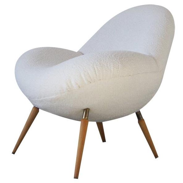 Boucle Lounge Chair by Fritz Neth for Correcta For Sale - Image 11 of 11