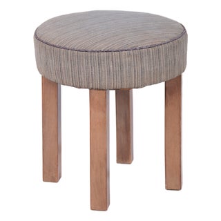 Czech Art Deco Walnut Stool, 1920s For Sale