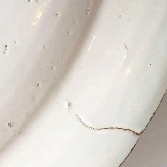 Ceramic Dutch Delft Drie Posteleyne Astonne Pottery Blue and White Angel Plate For Sale - Image 7 of 8