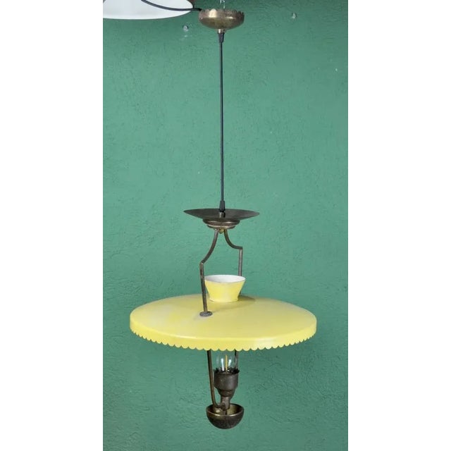 Vintage Yellow Pendant Lamp, 1970s For Sale - Image 11 of 12