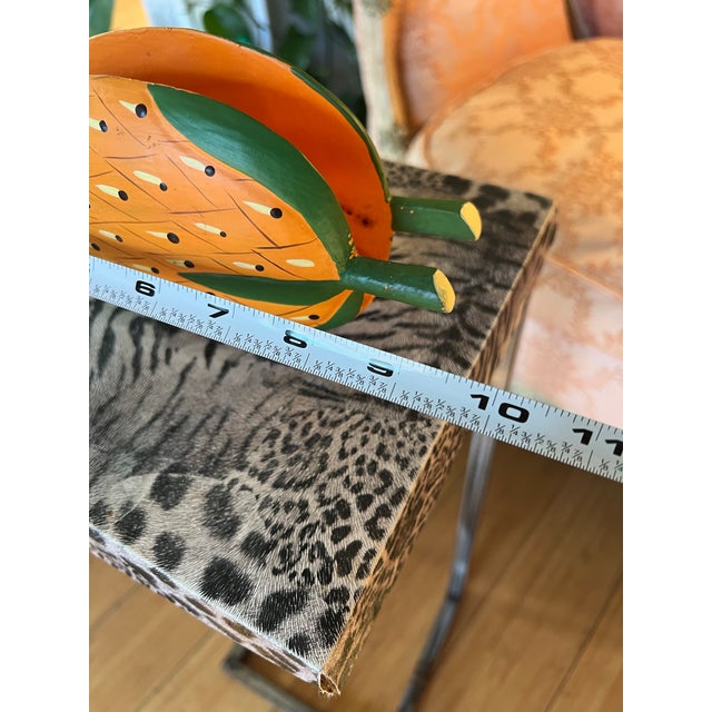 Orange Wooden Painted Pineapple Napkin Holder/Kitchen Accessory For Sale - Image 8 of 8