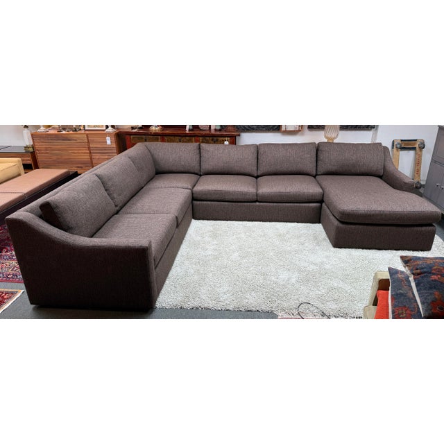 Arhaus Ashby Collection Sectional With Chaise Lounge, Wiley Earth For Sale In San Francisco - Image 6 of 12