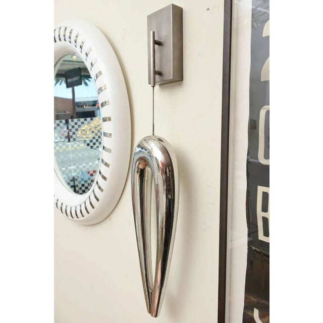 Metal Modernist Limited Edition Suspended Wall Sculpture in Stainless Steel by Jim Martin For Sale - Image 7 of 10