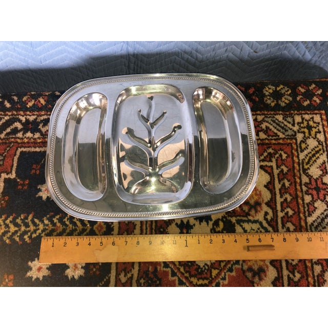 English Vintage Well & Tree Silverplate Tray For Sale - Image 3 of 8