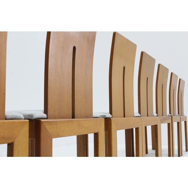 1980s Vintage Italian Dining Room Chairs, 1980s, Set of 8 For Sale - Image 5 of 11