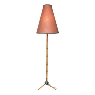 Art Deco Bamboo Floor Lamp in the style of Josef Frank, 1940s For Sale