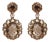 18K Rose Gold Diamond Accent and Lemon and Oval Smoky Color Quartz Gemstone Dangle Drop Earring (G-H Color, SI1-SI2 Clarity) For Sale