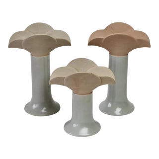 Set of 3 1970s Mid-Century Lisa Larson for Rosenthal Ceramic Candle Holders - Set of 3 For Sale