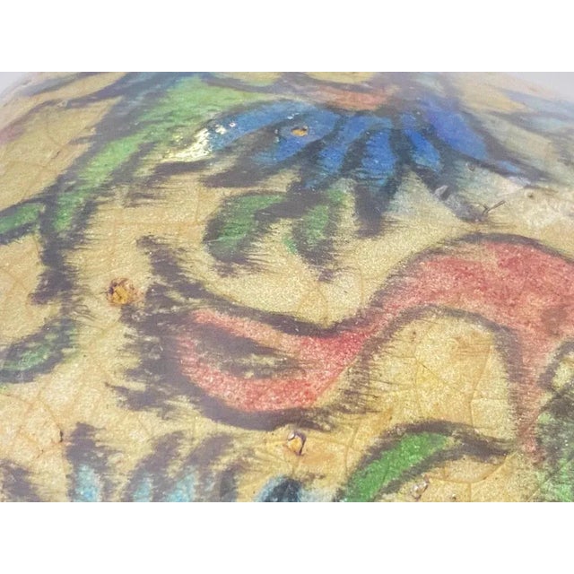 19th Century Iznik Vase in Pottery with Bird Decor For Sale - Image 5 of 9