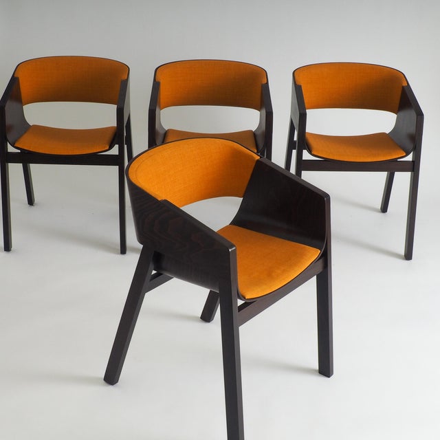 Mid-Century Modern Merano Armchairs by Alexander Gufler for TON, 1990s, Set of 4 For Sale - Image 3 of 13