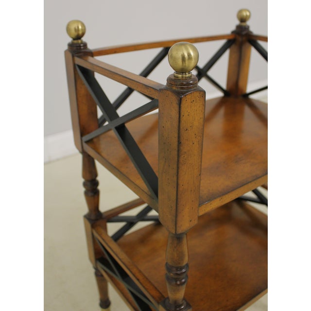 Regency Style Tiered Magazine Stand | Chairish