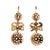 Modern Mid 20th Century Pair of 14k Rose Gold White Sapphire Circle & Bow Cluster Drop Earrings For Sale - Image 3 of 10