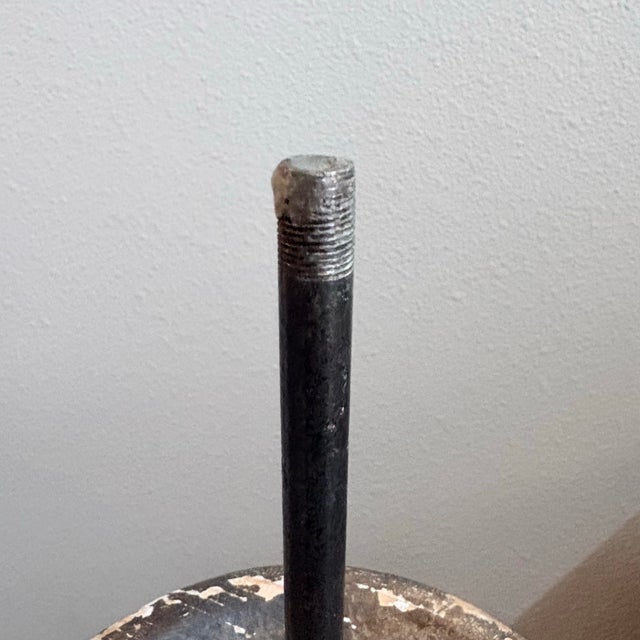 Wood 18th C.Italian Church Alter Candlestick Fitted as Floor Lamp, Needs Lamp Parts, 38” H For Sale - Image 7 of 12