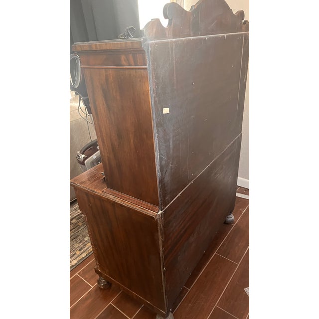 Late 19th Century Mahogany Secretary Desk, Likely Dating to the George III Period Late 18th Century For Sale - Image 5 of 10