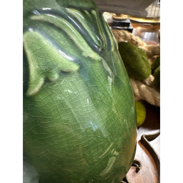 Mid-Century Modern Midcentury Green Planter For Sale - Image 3 of 4