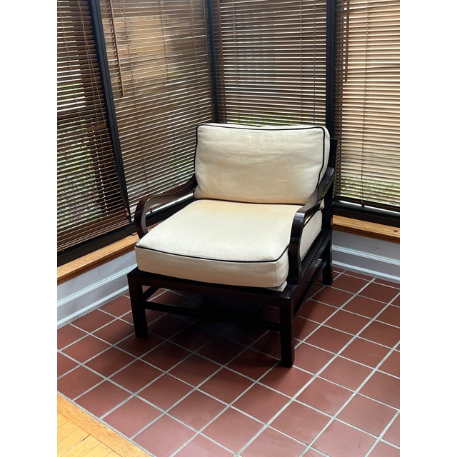 Transitional Laura Kirar for Baker Furniture Muji Lounge Chair For Sale - Image 3 of 9