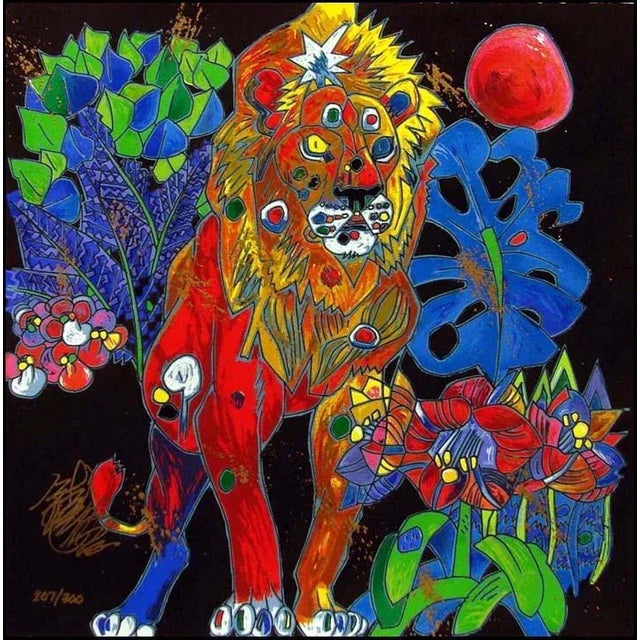 1990s Tie Feng Jiang "Cats Suite" Hand Signed Limited Edition 4 Piece Serigraph Set - 4 Pieces For Sale - Image 4 of 10