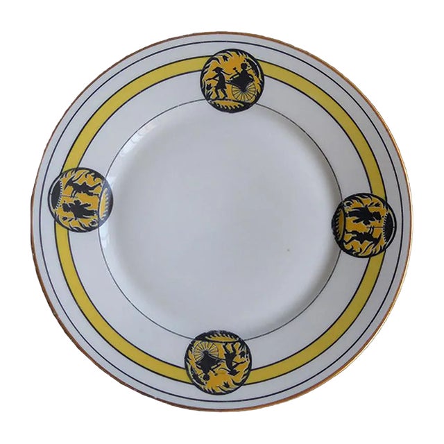 Art Nouveau Porcelain Plates with Oriental Scene from Limoges, Set of 10 For Sale