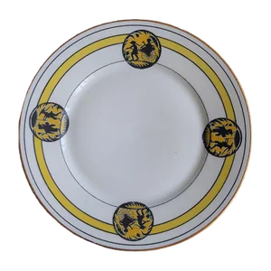 Art Nouveau Porcelain Plates with Oriental Scene from Limoges, Set of 10