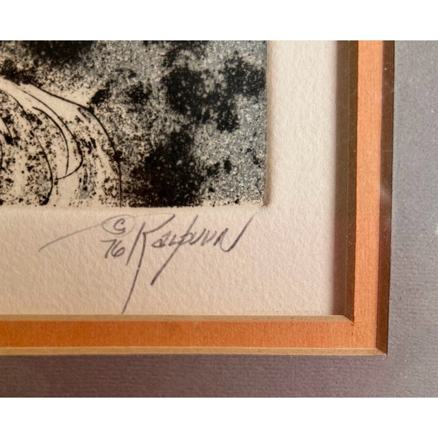 1970s Framed Color Etching "The Prophet" by Dale Rayburn, Signed Limited Edition, 9/100 For Sale - Image 5 of 8