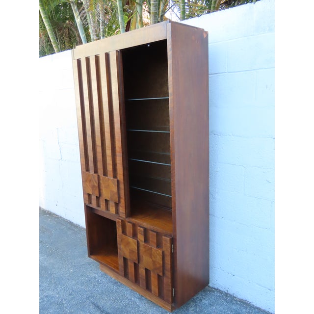 Brutalist Lane Mid Century Modern Bookshelf Display China Cabinet 6303 For Sale - Image 12 of 13