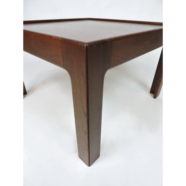 Wood 1960s Illum Wikkelso Danish Modern Teak End Table by Neils Eilersen For Sale - Image 7 of 13