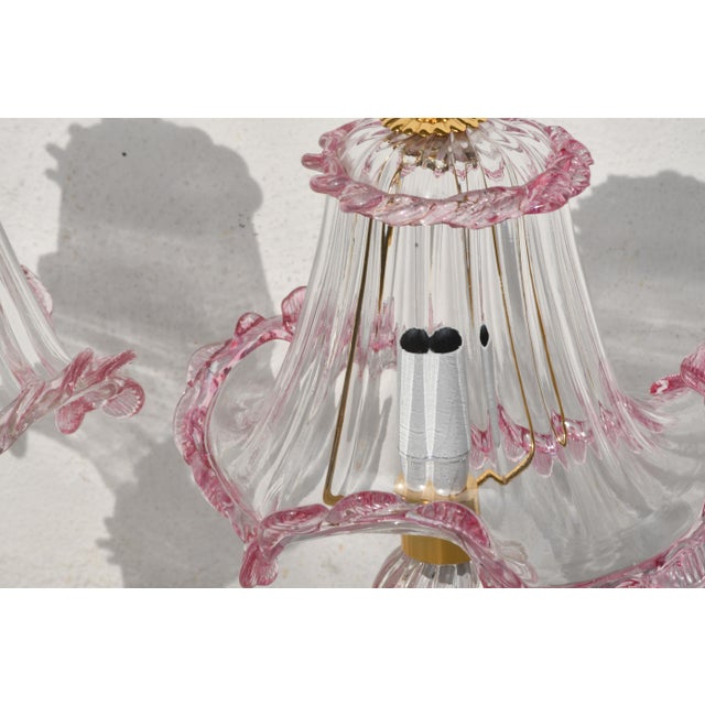 1970s Pink Table Lamps in Murano Glass - Set of 2 For Sale - Image 11 of 15