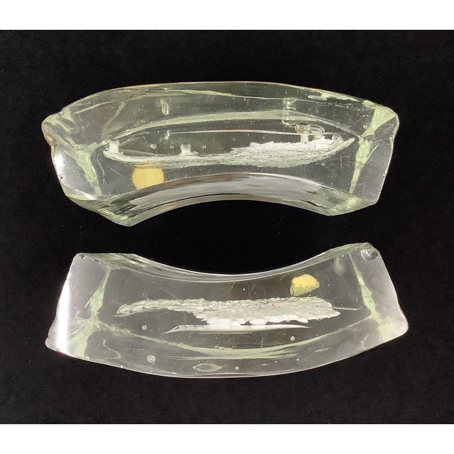 1950s Vintage Murano Italy Glass Bookends - a Pair For Sale - Image 5 of 11