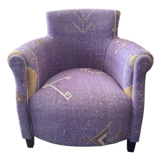 Handcrafted Moroccan Sabra Silk Club Chair - Marrakech For Sale