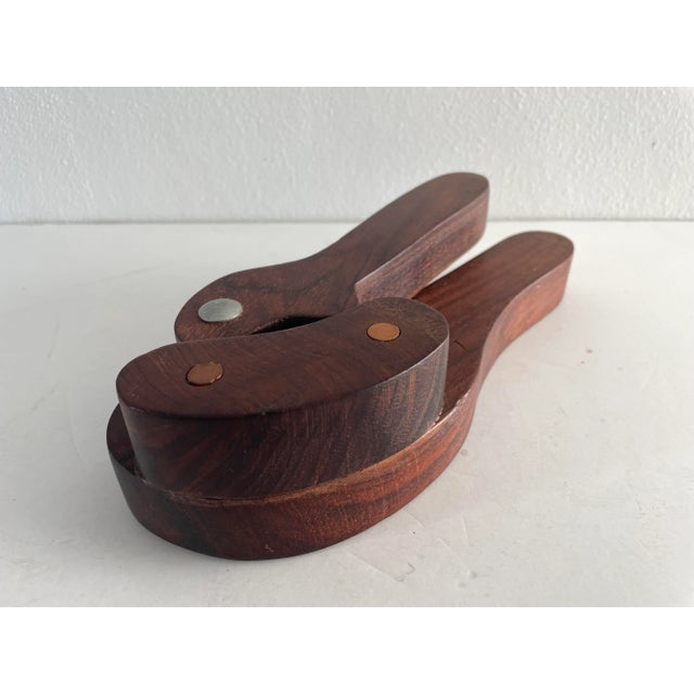 Late 20th Century Vintage Large Handcrafted Solid Walnut Wood Nutcracker For Sale In Seattle - Image 6 of 8