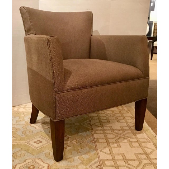 Kravet Kravet Transitional Chocolate Brown Tarragona Lounge Chair For Sale - Image 4 of 7