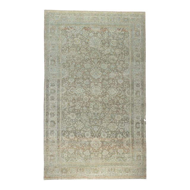 Zabihi Collection Antique Persian Kashan Carpet For Sale