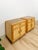 Wood Mid 20th Century Coastal Bamboo Parquet Nightstand Pair Glass Top Hollywood Regency For Sale - Image 7 of 13