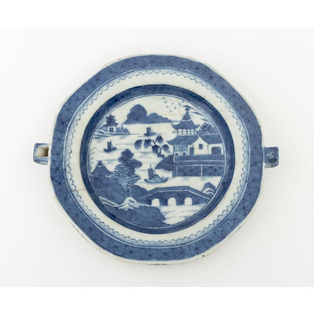 Chinese Chinese Export Blue & White Warming Dishes, 3 For Sale - Image 3 of 9