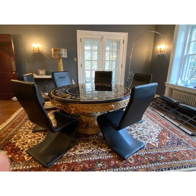 1980s Modern Neoclassical Pietra Dura Style Dining Table For Sale - Image 11 of 13
