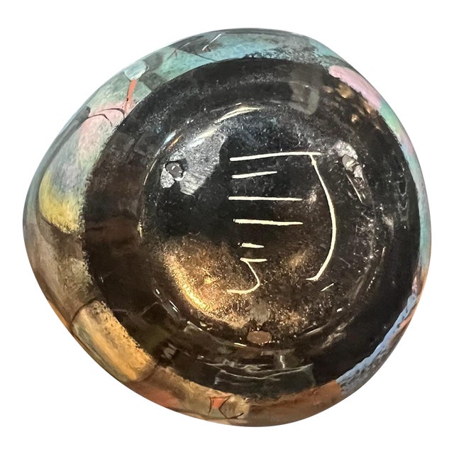 Polia Pillin Hand-Painted Figurative Studio Pottery Vessel, California, C. 1950s For Sale