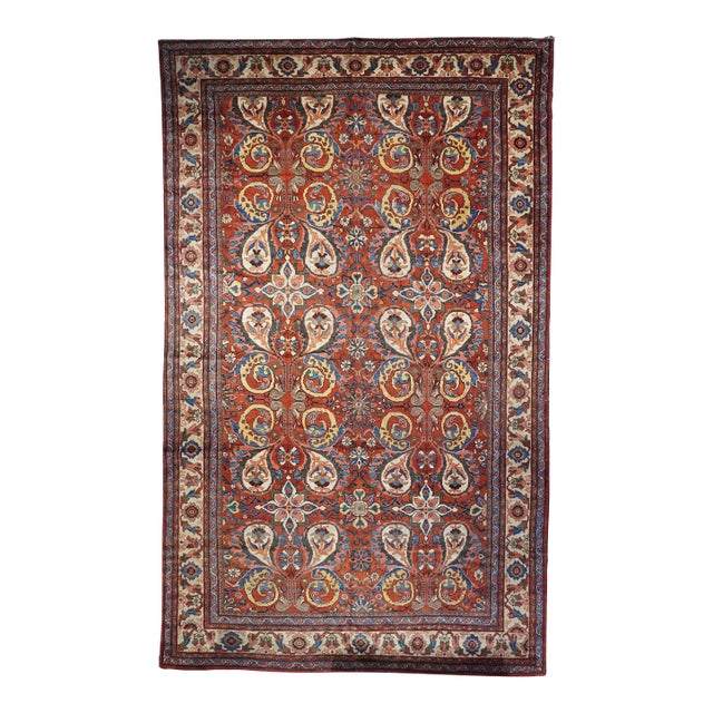 Fine Antique Persian Sultanabad Mahal Rug 10'3'' X 16'10'' For Sale