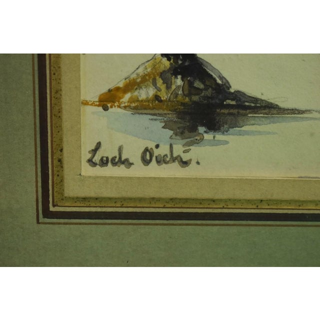 Traditional Mid 20th Century Loch Oich Scottish Watercolour For Sale - Image 3 of 5